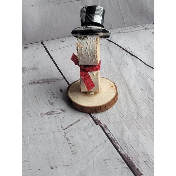 rustic wooden snowman handmade winter decor Countrycore Farmhouse 3 - Picture 4 of 6